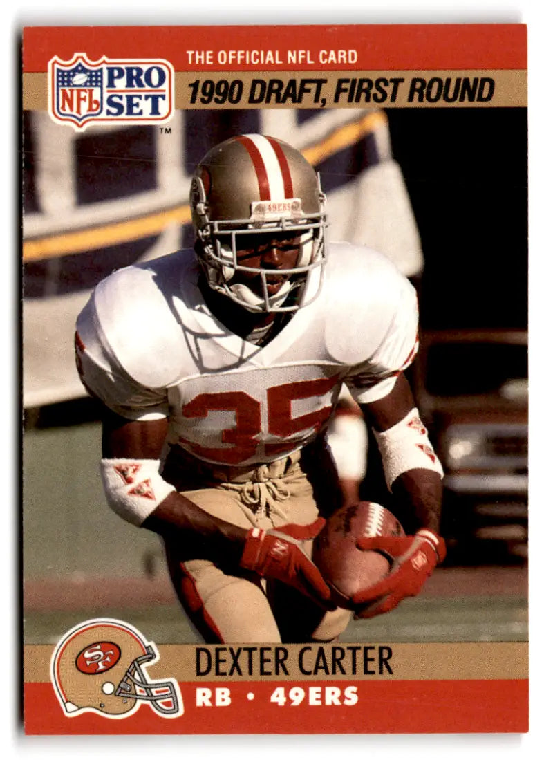 1990 Pro Set #693 Dexter Carter EX/NM RC Rookie 49ers ID:67080