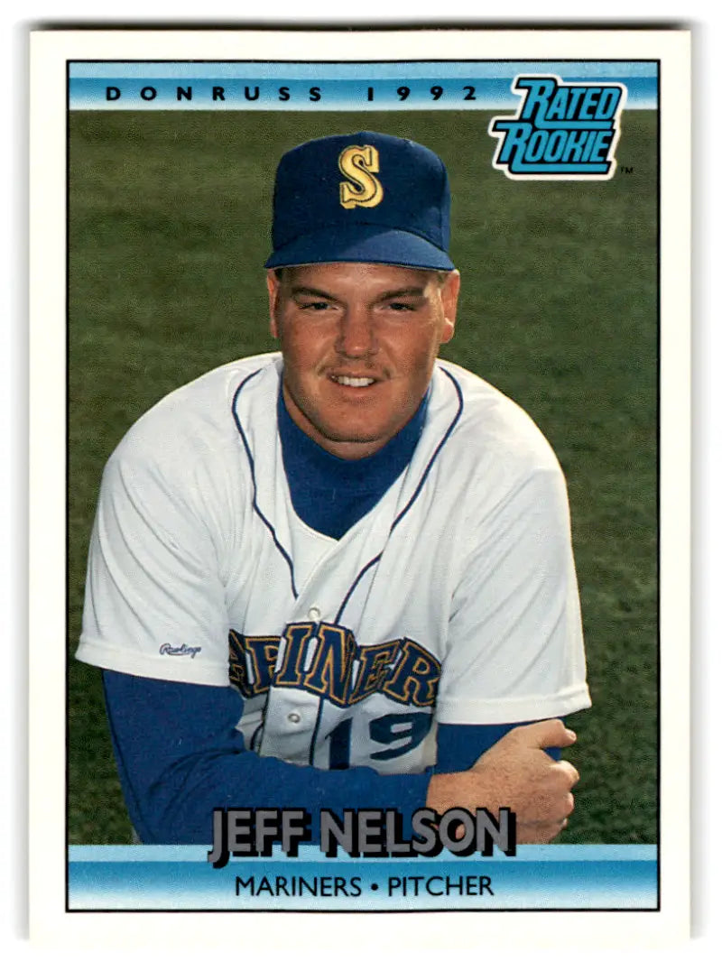 1992 Donruss #408 Jeff Nelson NM Near Mint RC Rookie Mariners RR ID:67142