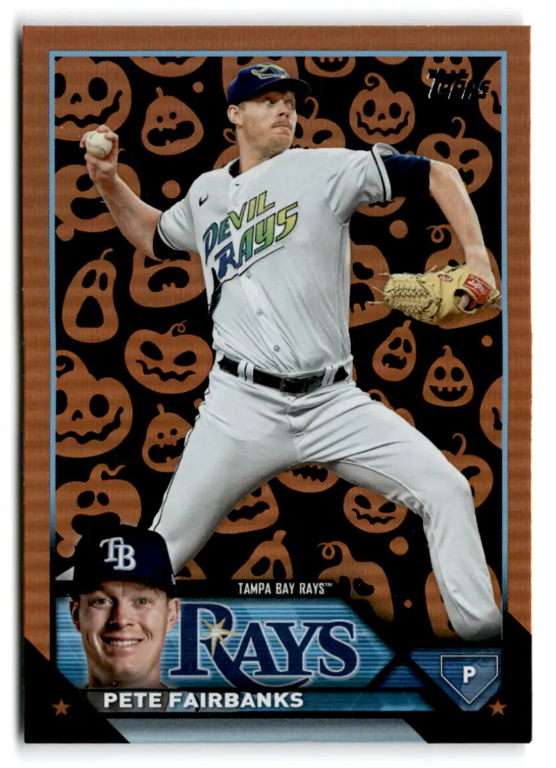 2023 Topps Update Series Jack-O’-Lantern Foil #US16 Pete Fairbanks NM-M ID:67609