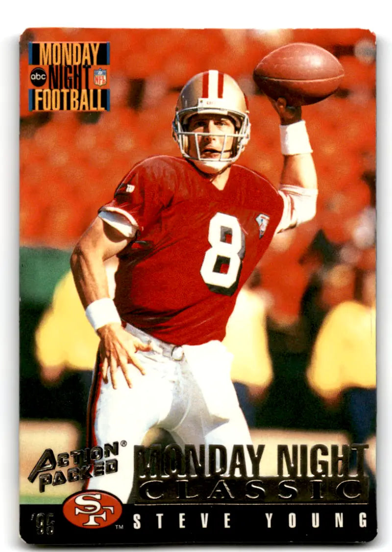 1995 Action Packed Monday Night Football #100 Steve Young NM Near Mint ID:67949