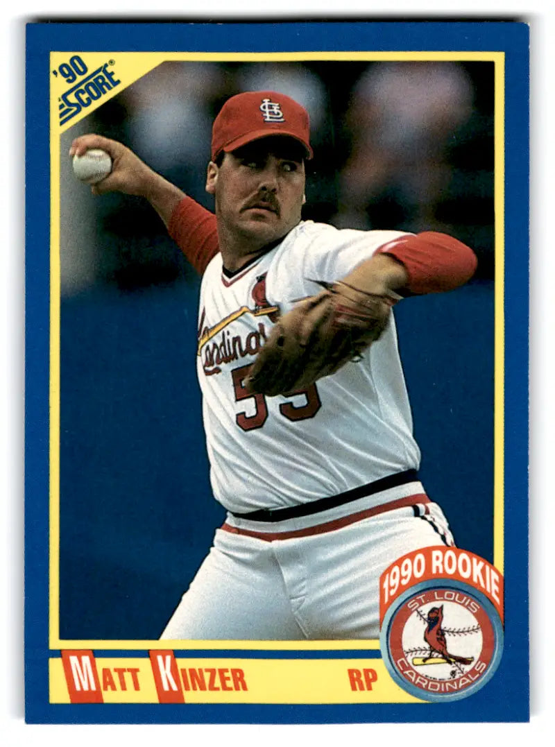 1990 Score #628 Matt Kinzer NM-MT RC Rookie Cardinals ID:70065