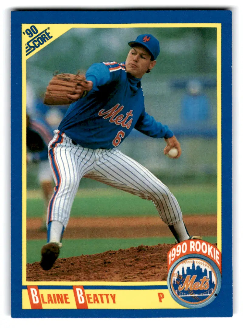 1990 Score #632 Blaine Beatty NM-MT RC Rookie Mets ID:70076