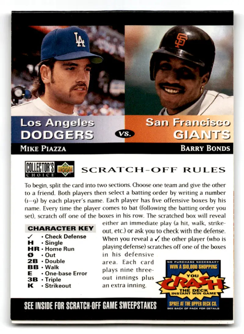 1994 Collector’s Choice Team vs. Team #11 Mike Piazza/Barry Bonds NM-MT ID:70307
