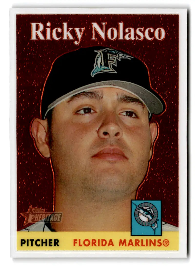 2007 Topps Heritage Chrome #THC100 Ricky Nolasco 1763/1958 NM-MT Marlin ID:72769