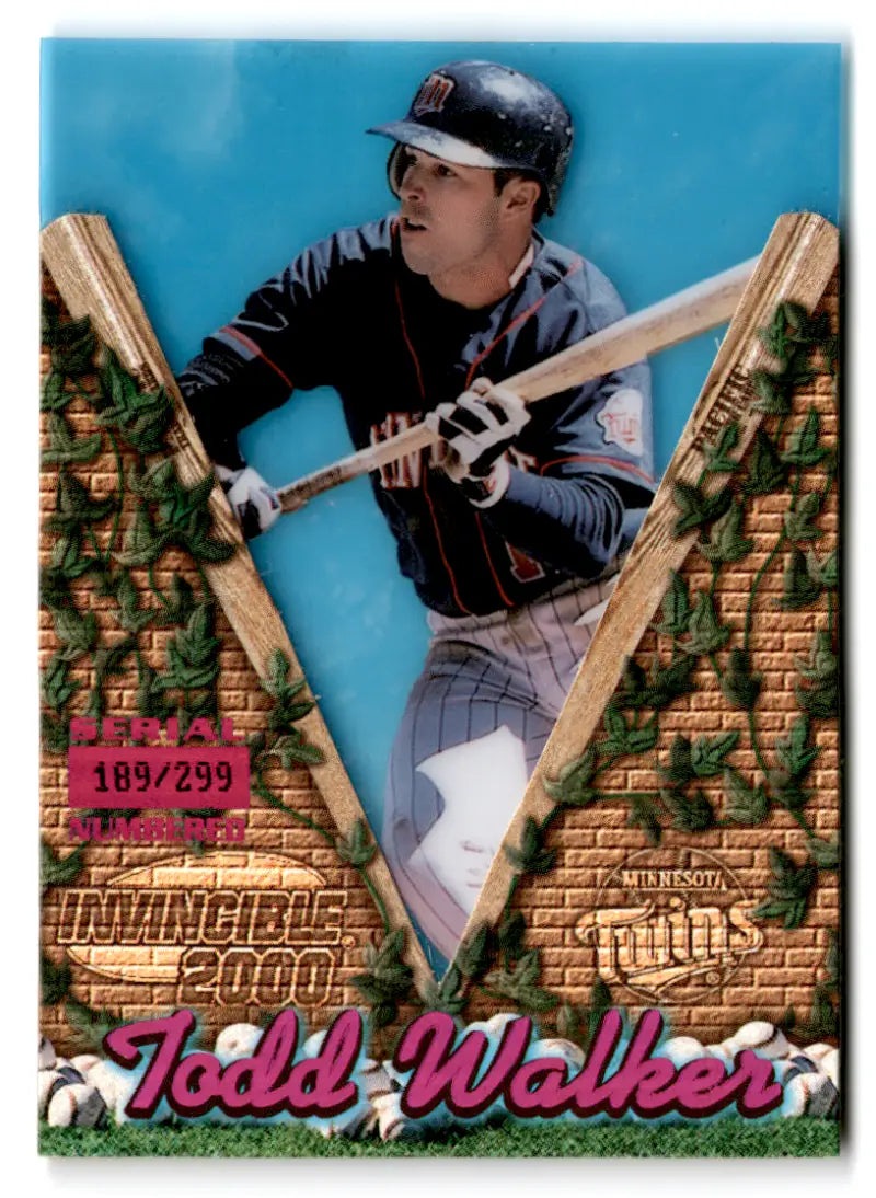 2000 Pacific Invincible Holographic Purple #87 Todd Walker EX Excellent ID:73336
