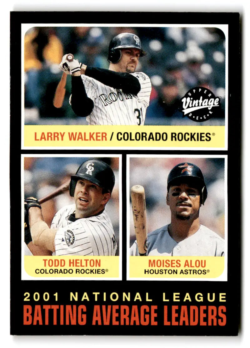2002 Upper Deck Vintage #272 Larry Walker/Todd Helton/Moises Alou NM-MT ID:73340
