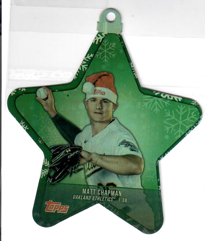 2021 Topps Holiday Mega Box Oversized MLB Star Ornament Die-Cut #WHO-MC Matt Cha