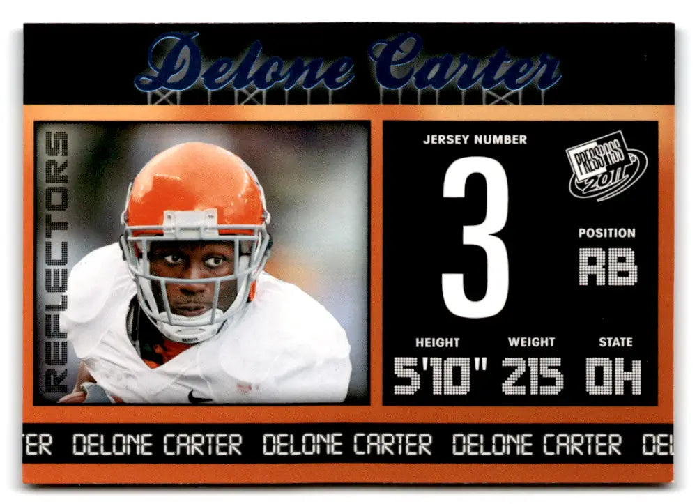 2011 Press Pass Reflectors Blue #27 Delone Carter NM Near Mint ID:73592