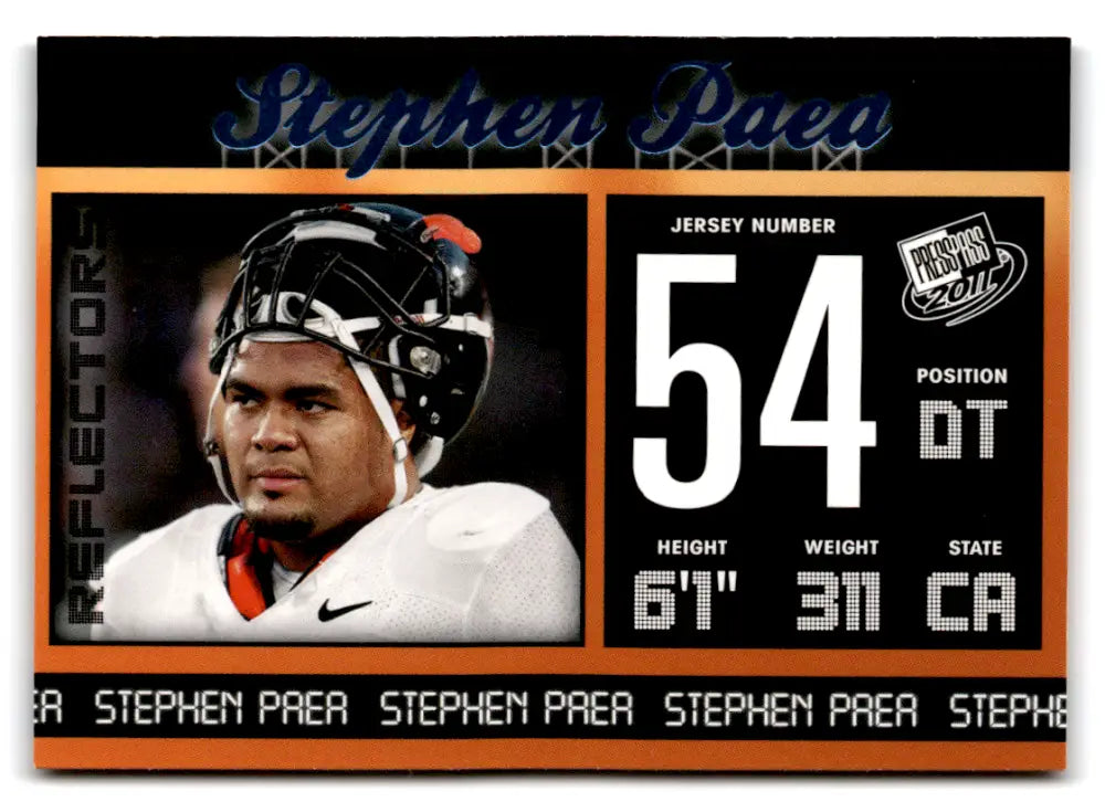 2011 Press Pass Reflectors Blue #34 Stephen Paea NM Near Mint ID:73692