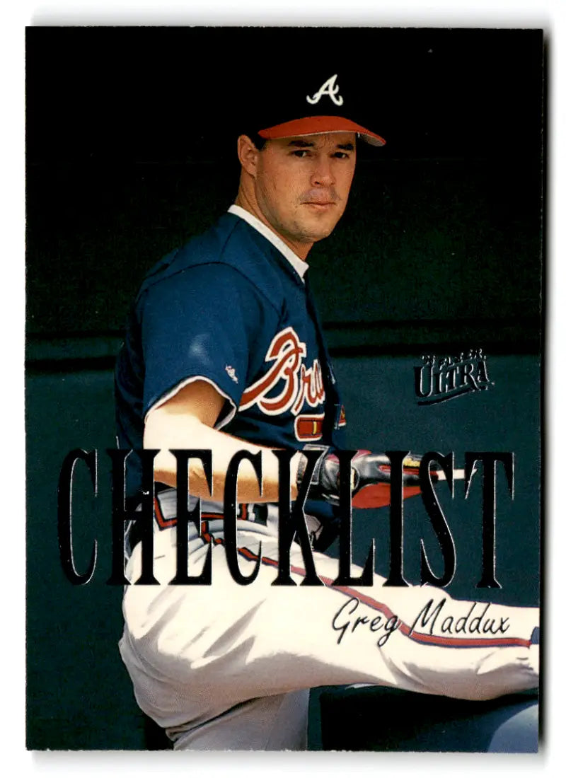 1996 Fleer Ultra Checklists #B8 Greg Maddux NM Near Mint Braves ID:74293
