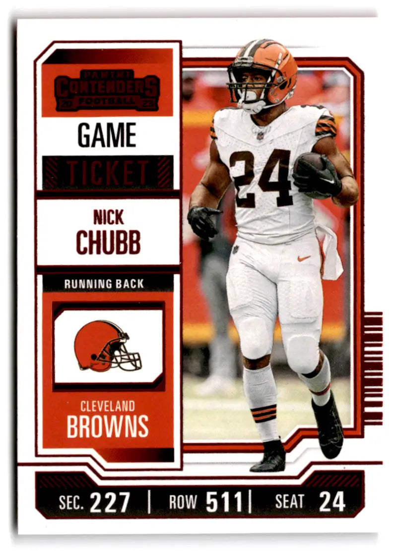 2023 Panini Contenders Game Ticket Red #26 Nick Chubb NM-MT Browns ID:75425