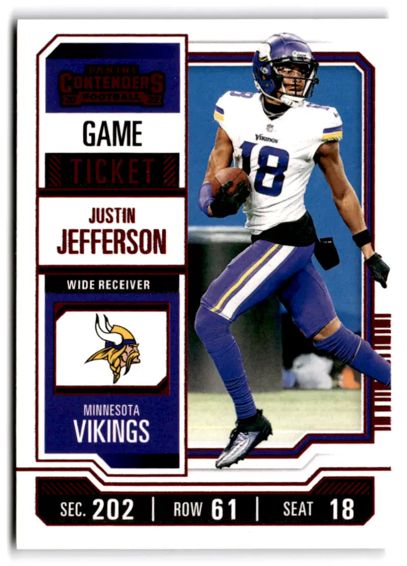 2023 Panini Contenders Game Ticket Red #67 Justin Jefferson NM-MT Vikin ID:75427