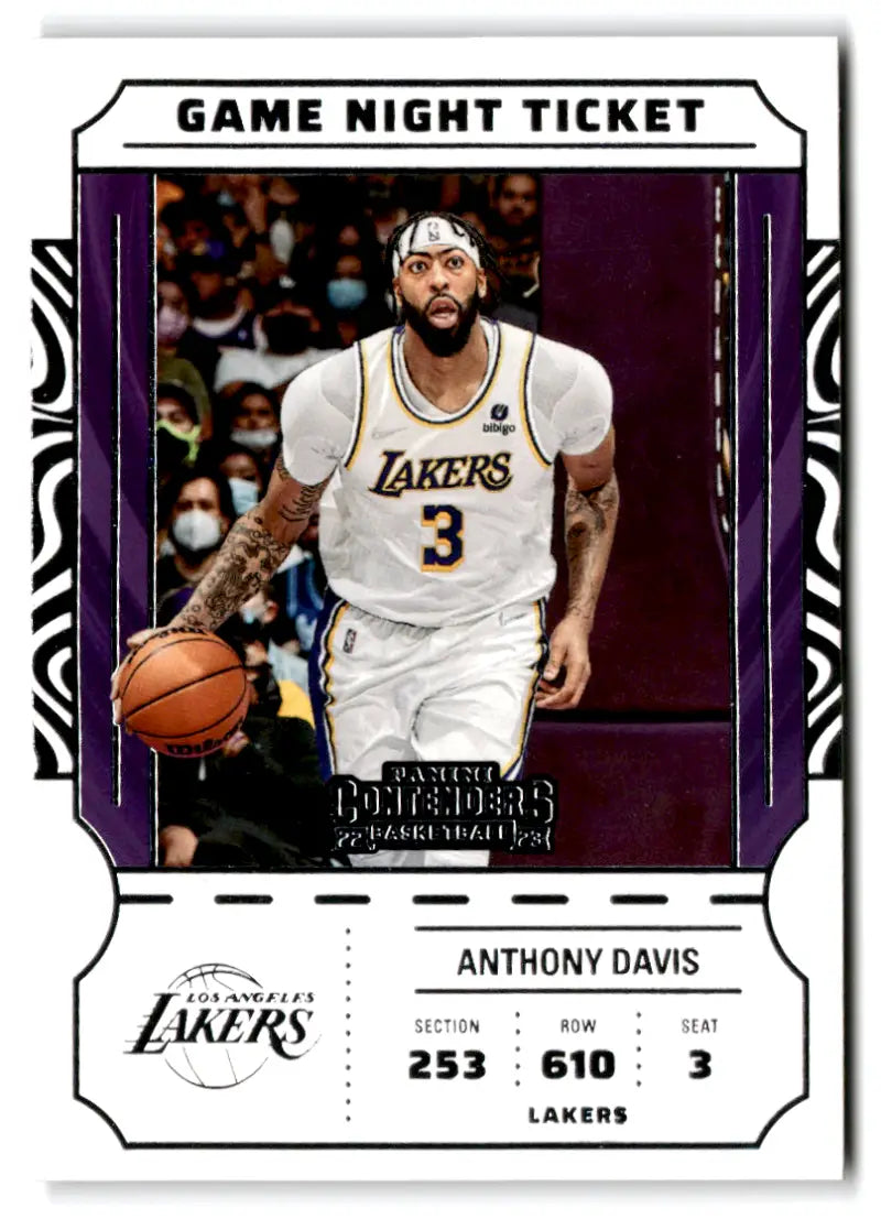 2022 Panini Contenders Game Night Ticket #22 Anthony Davis NM-MT Lakers ID:76246