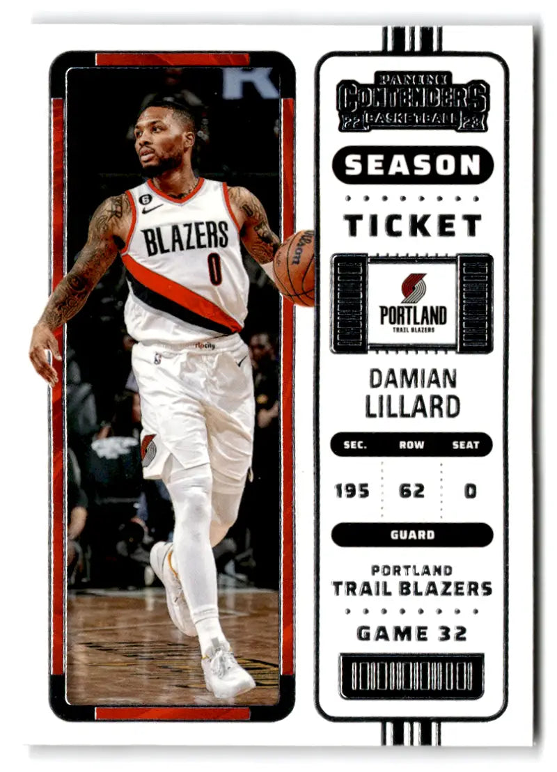 2022 Panini Contenders Season Ticket Retail #6 Damian Lillard NM-MT Bla ID:76251