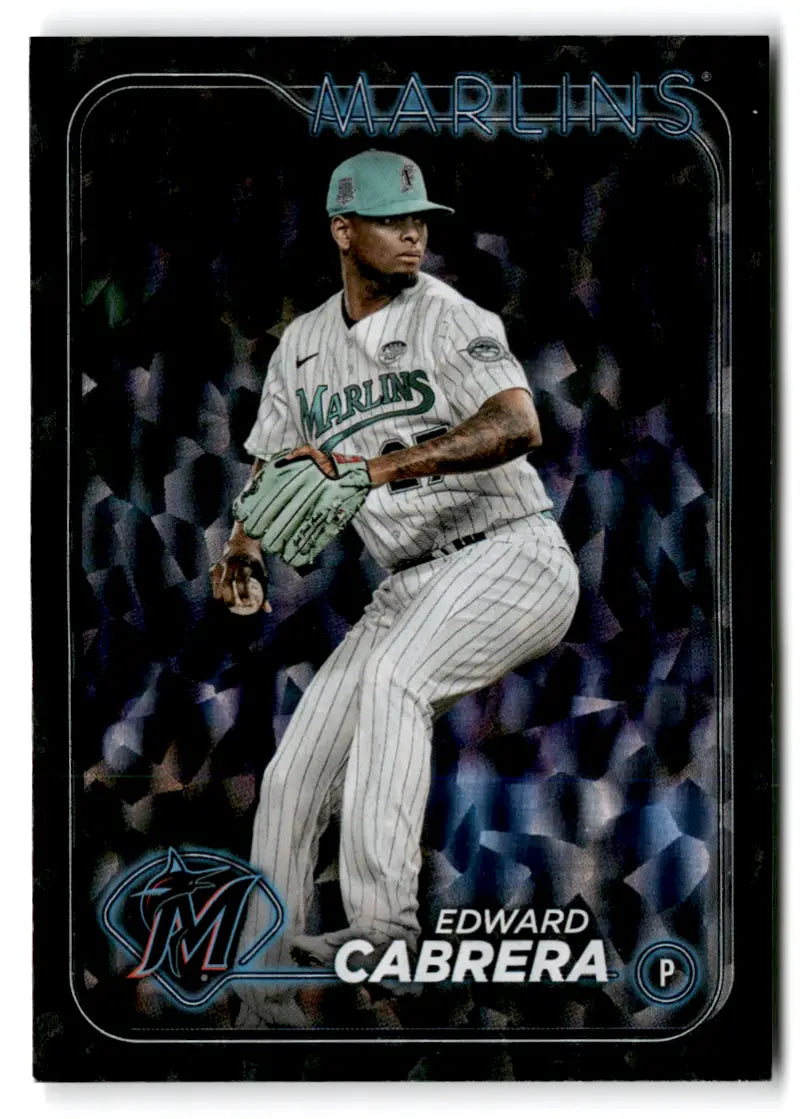 2024 Topps Black Crackle Foil #465 Edward Cabrera NM-MT Marlins ID:76659