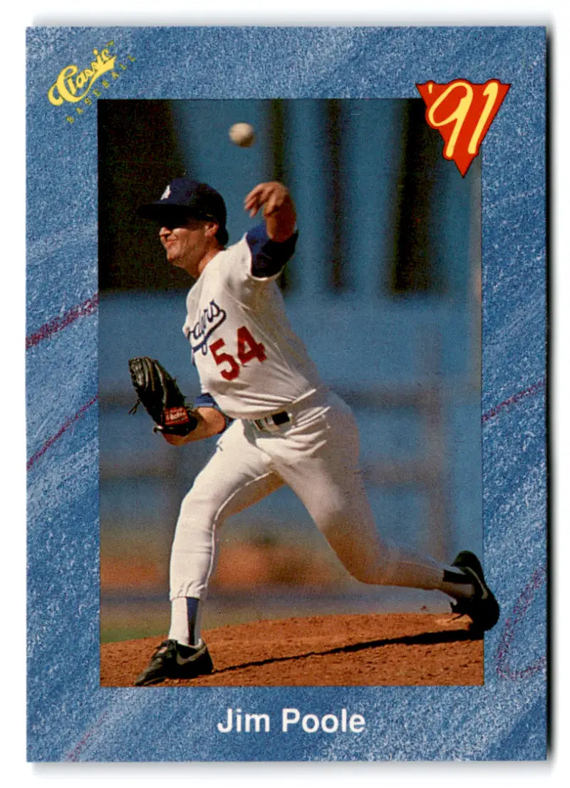 1991 Classic I #T54 Jim Poole NM Near Mint Dodgers ID:77262