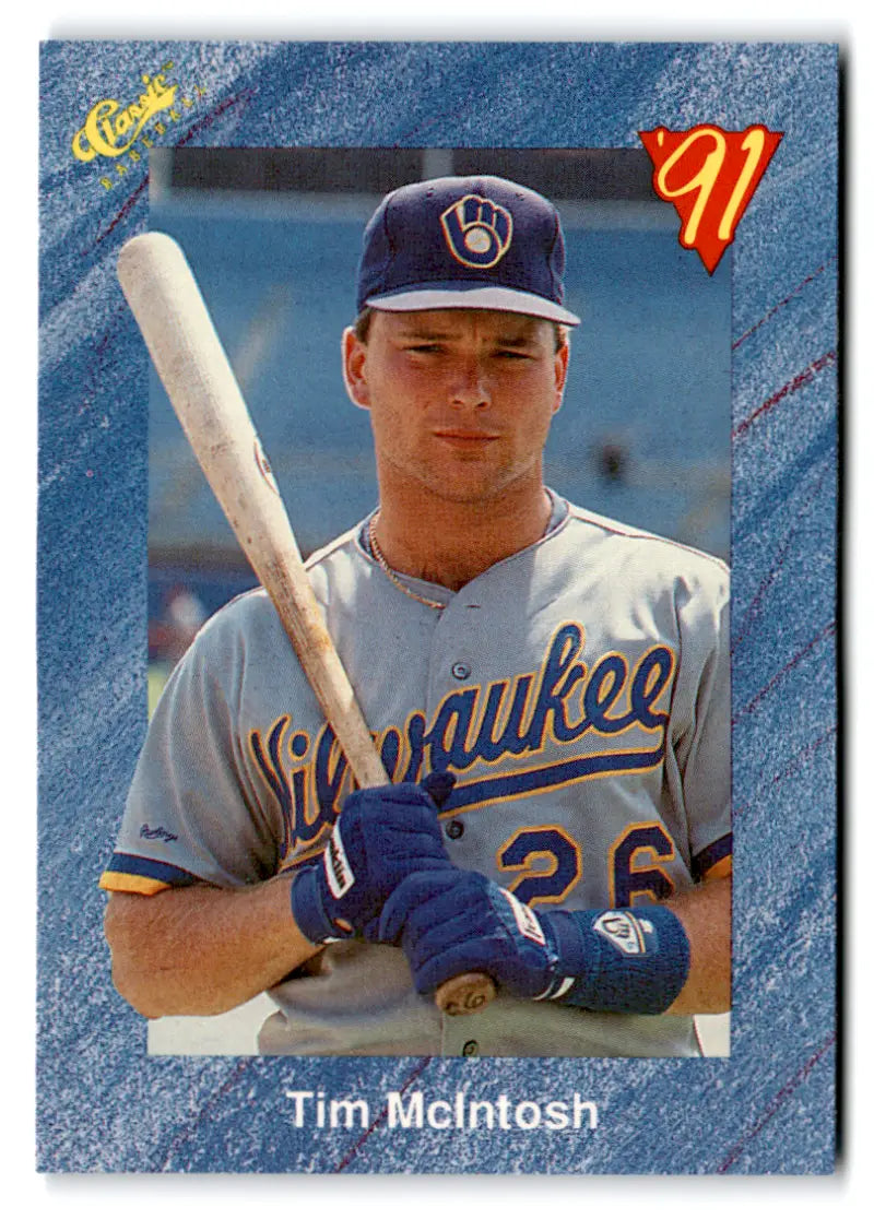 1991 Classic I #T55 Tim McIntosh NM Near Mint Brewers ID:77263