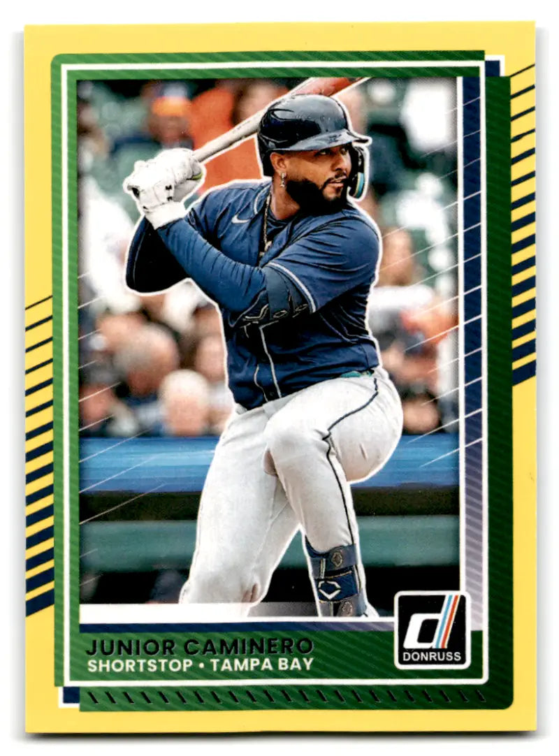 2025 Donruss Yellow Flood #40 Junior Caminero NM-MT Rays ID:79119 ID:79119