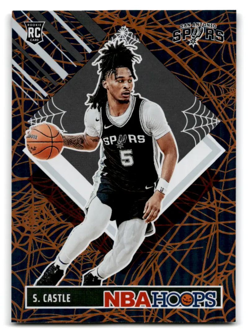 2024-25 Panini Haunted Hoops Holo Webs #294 Stephon Castle NM-MT Spurs ID:79236