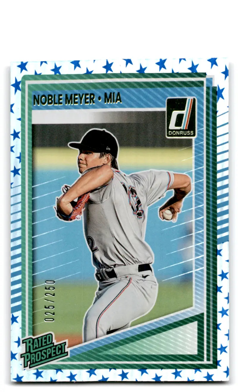 2025 Donruss Stars #110 Noble Meyer NM-MT RC Rookie 025/250 Marlins Rat ID:79817