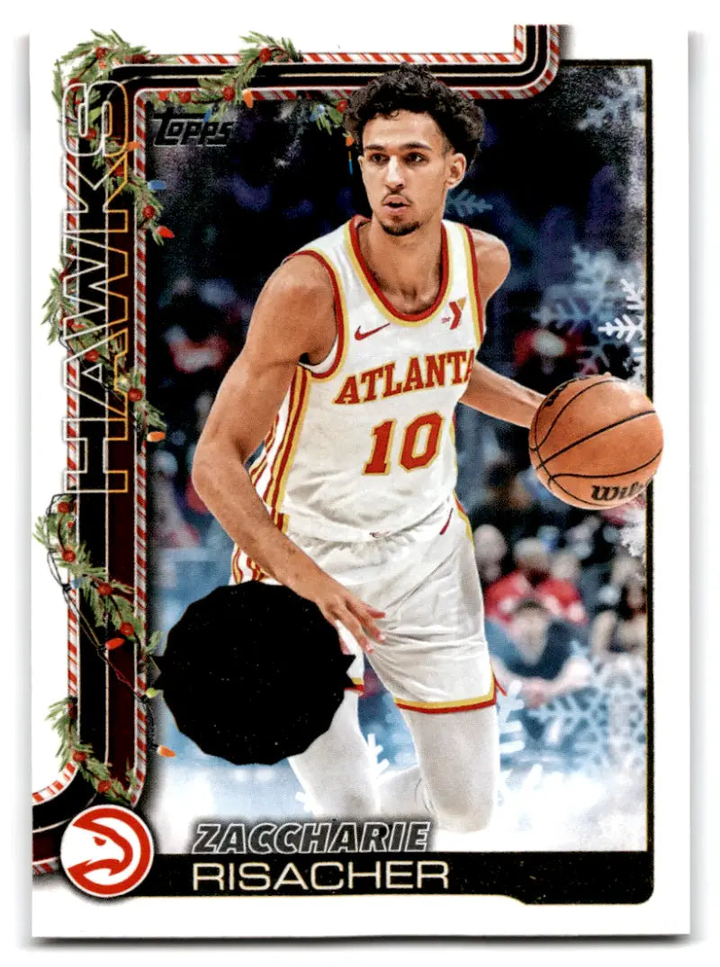 2025-26 Topps Holiday #H49 Zaccharie Risacher NM-MT Hawks ID:79906