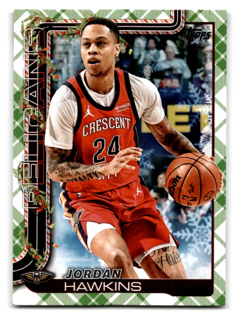 2025-26 Topps Holiday Plaid #H151 Jordan Hawkins NM-MT Pelicans ID:80064