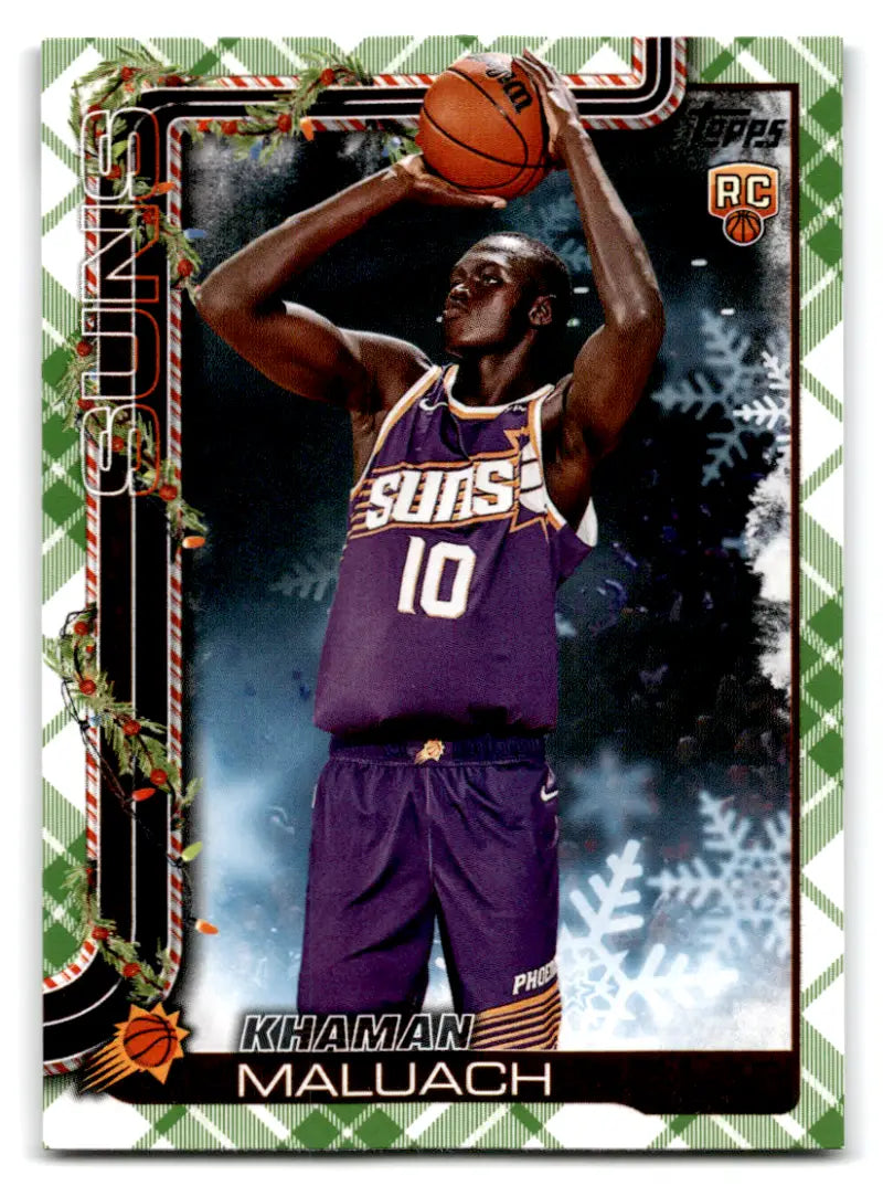 2025-26 Topps Holiday Plaid #H170 Khaman Maluach NM-MT RC Rookie Suns ID:80192