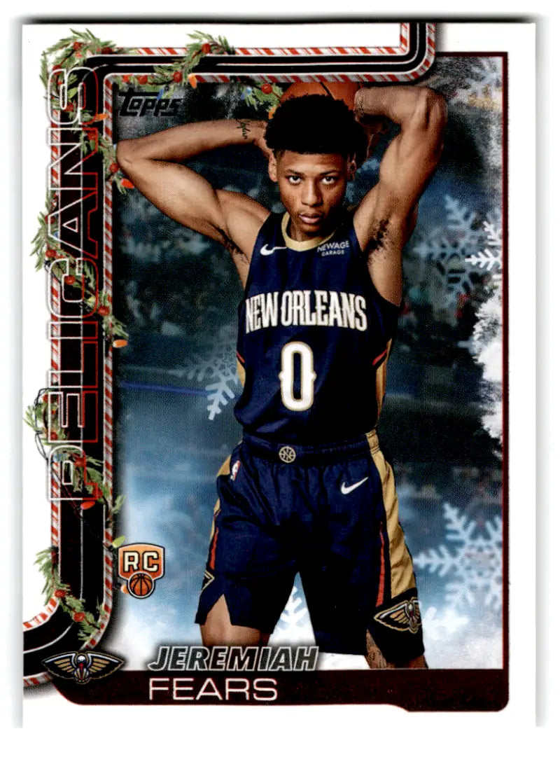 2025-26 Topps Holiday #H167 Jeremiah Fears NM-MT RC Rookie Pelicans ID:80364