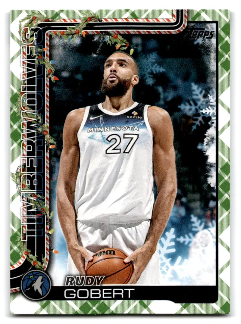 2025-26 Topps Holiday Plaid #H87 Rudy Gobert NM-MT Timberwolves ID:80368