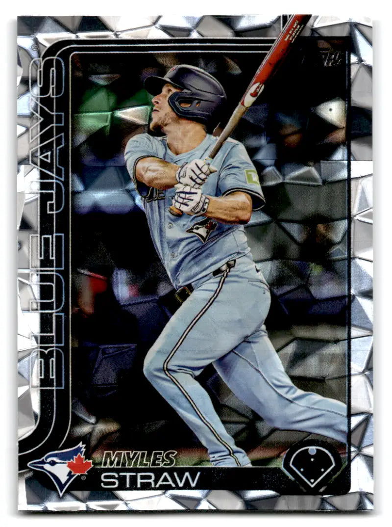 2025 Topps Update Silver Crackle Foil #US340 Myles Straw NM-MT Blue Jay ID:80392