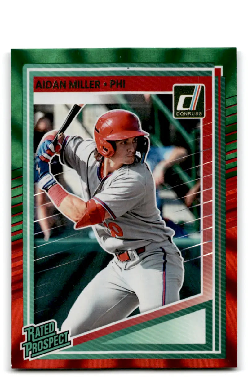 2025 Donruss Red and Green #141 Aidan Miller NM-MT RC Rookie Phillies R ID:80496