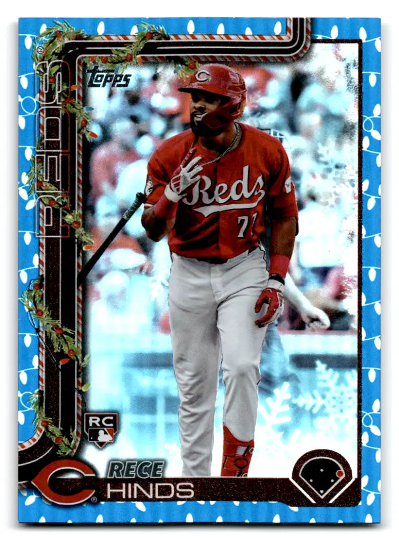 2025 Topps Holiday Blue Metallic Holiday Lights #H168 Rece Hinds NM-MT ID:80552
