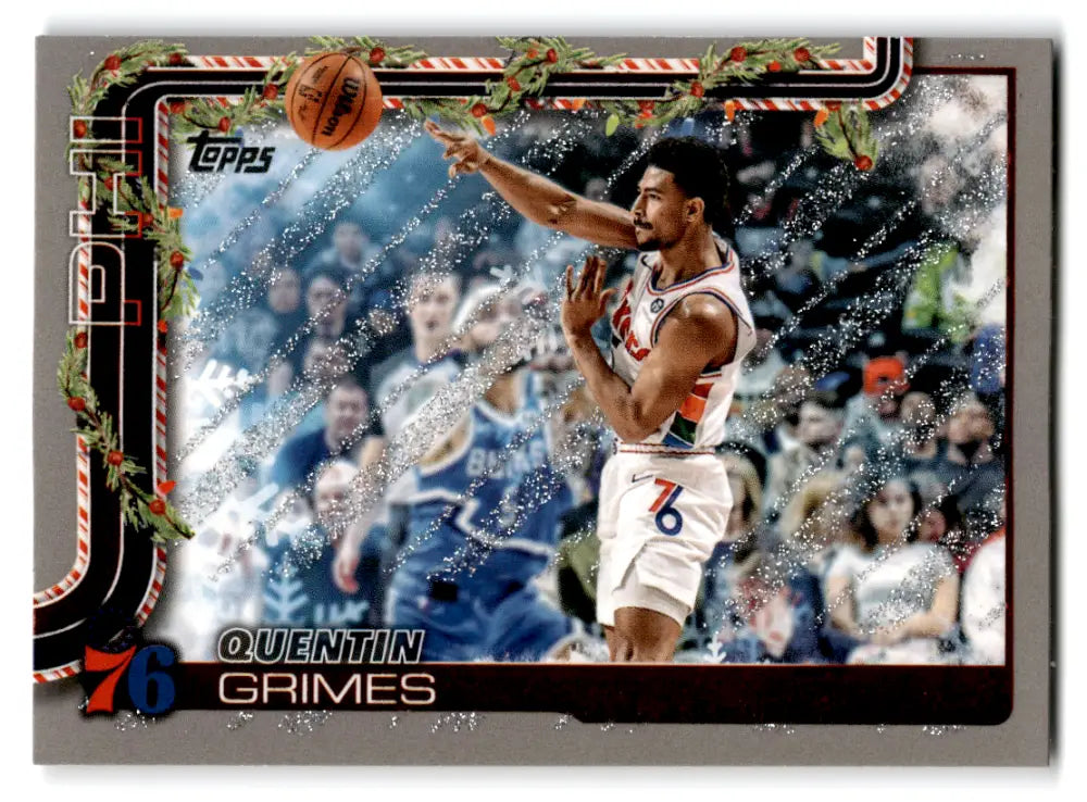 2025-26 Topps Holiday Glitter Holiday #H21 Quentin Grimes NM-MT 76ers ID:80856