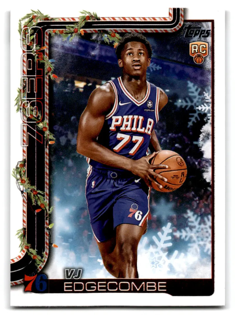 2025-26 Topps Holiday SSP Back Variations #SSB-VE VJ Edgecombe NM-MT 76 ID:80883