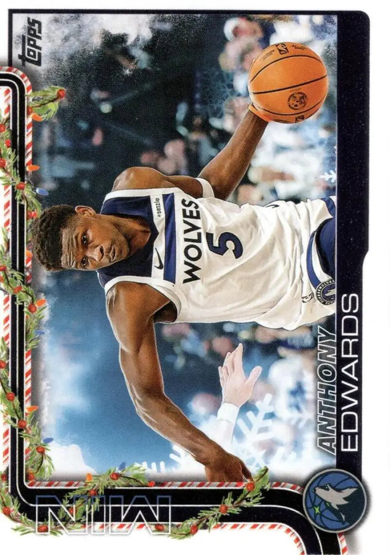 2025-26 Topps Holiday #H84 Anthony Edwards NM-MT Timberwolves ID:80902