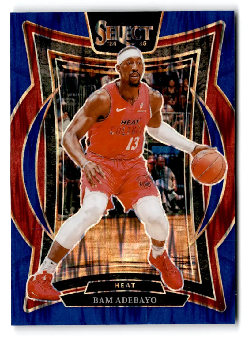 2024-25 Panini Select Blue Flash Prizms #15 Bam Adebayo NM-MT 04/99 Hea ID:80959