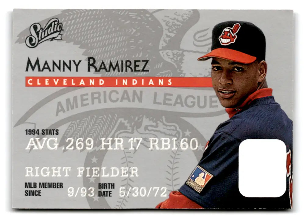 1995 Studio #32 Manny Ramirez NM-MT Indians ID:81236