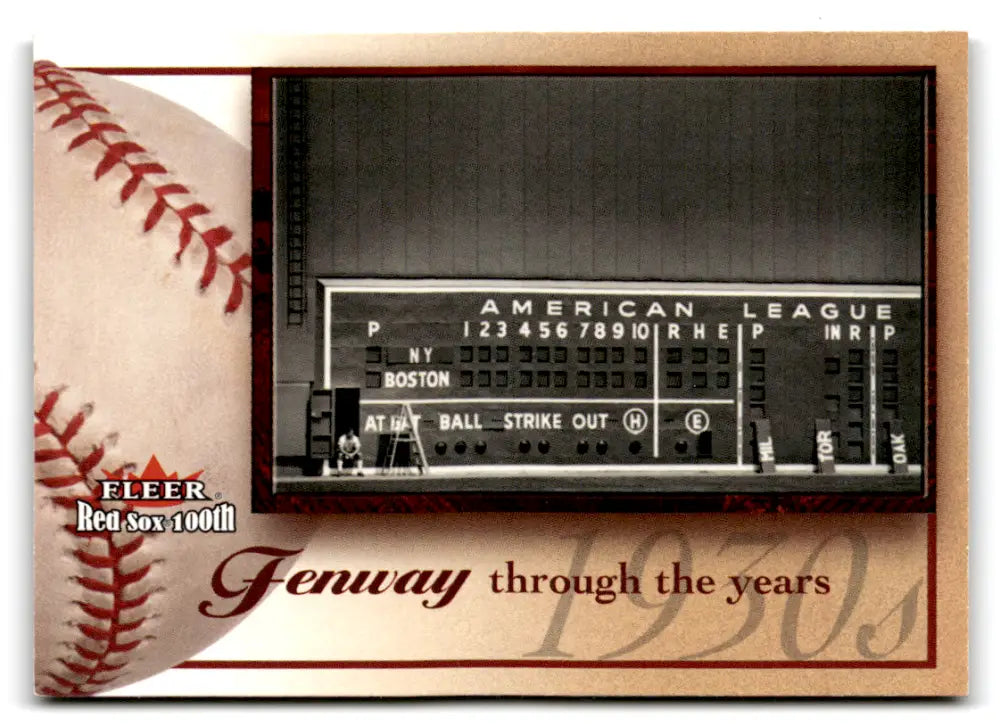 2001 Fleer Red Sox 100th #96 Fenway Park NM Near Mint ID:81430