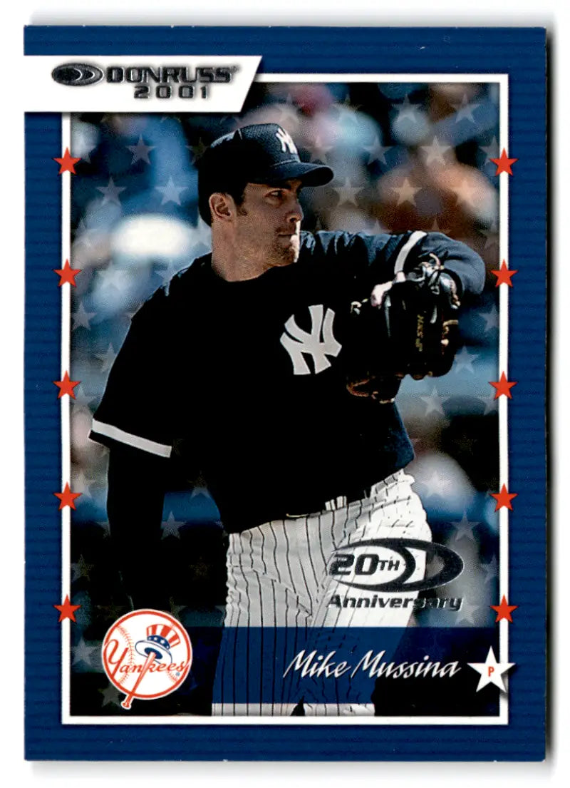 2001 Donruss #46 Mike Mussina NM Near Mint Yankees ID:81560