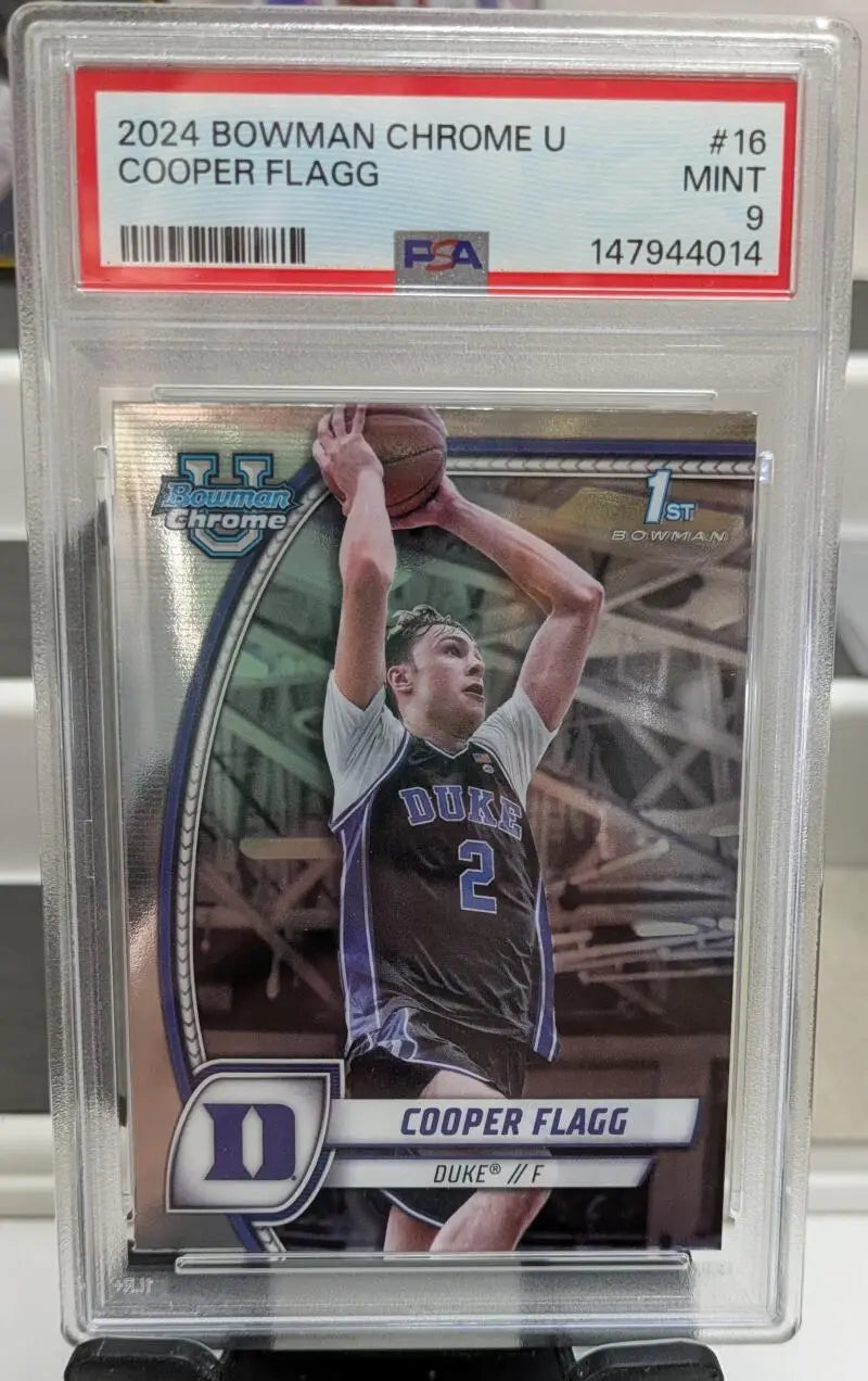 2024-25 Bowman University Chrome #16 Cooper Flagg PSA 9 MINT ID:81938