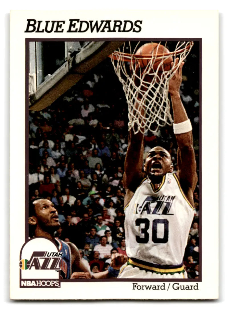 1991-92 Hoops #208 Blue Edwards NM Near Mint Jazz UER ID:82101