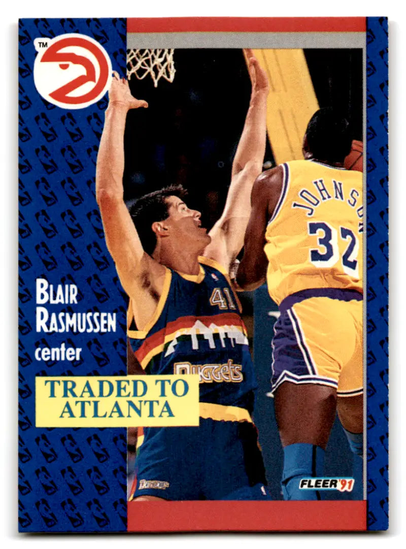 1991-92 Fleer #52 Blair Rasmussen NM Near Mint Hawks ID:82107