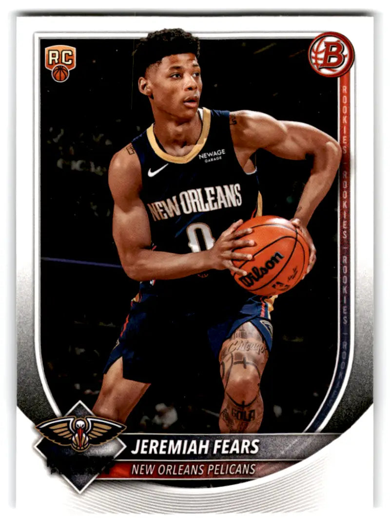 2025-26 Bowman #7 Jeremiah Fears NM-MT RC Rookie Pelicans ID:82380