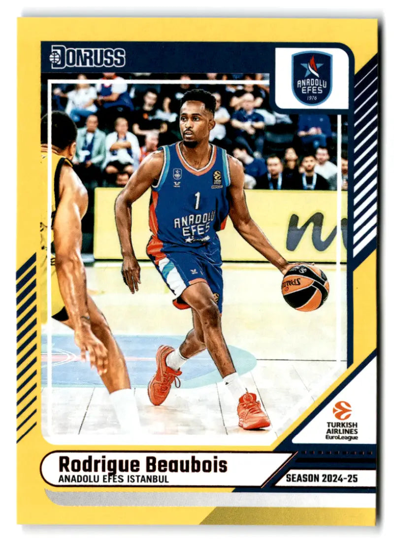 2024-25 Donruss EuroLeague Yellow Flood #24 Rodrigue Beaubois NM-MT ID:82483
