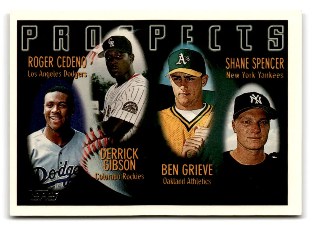 1996 Topps #436 Roger Cedeno/Derrick Gibson/Ben Grieve/Shane Spencer NM ID:82542