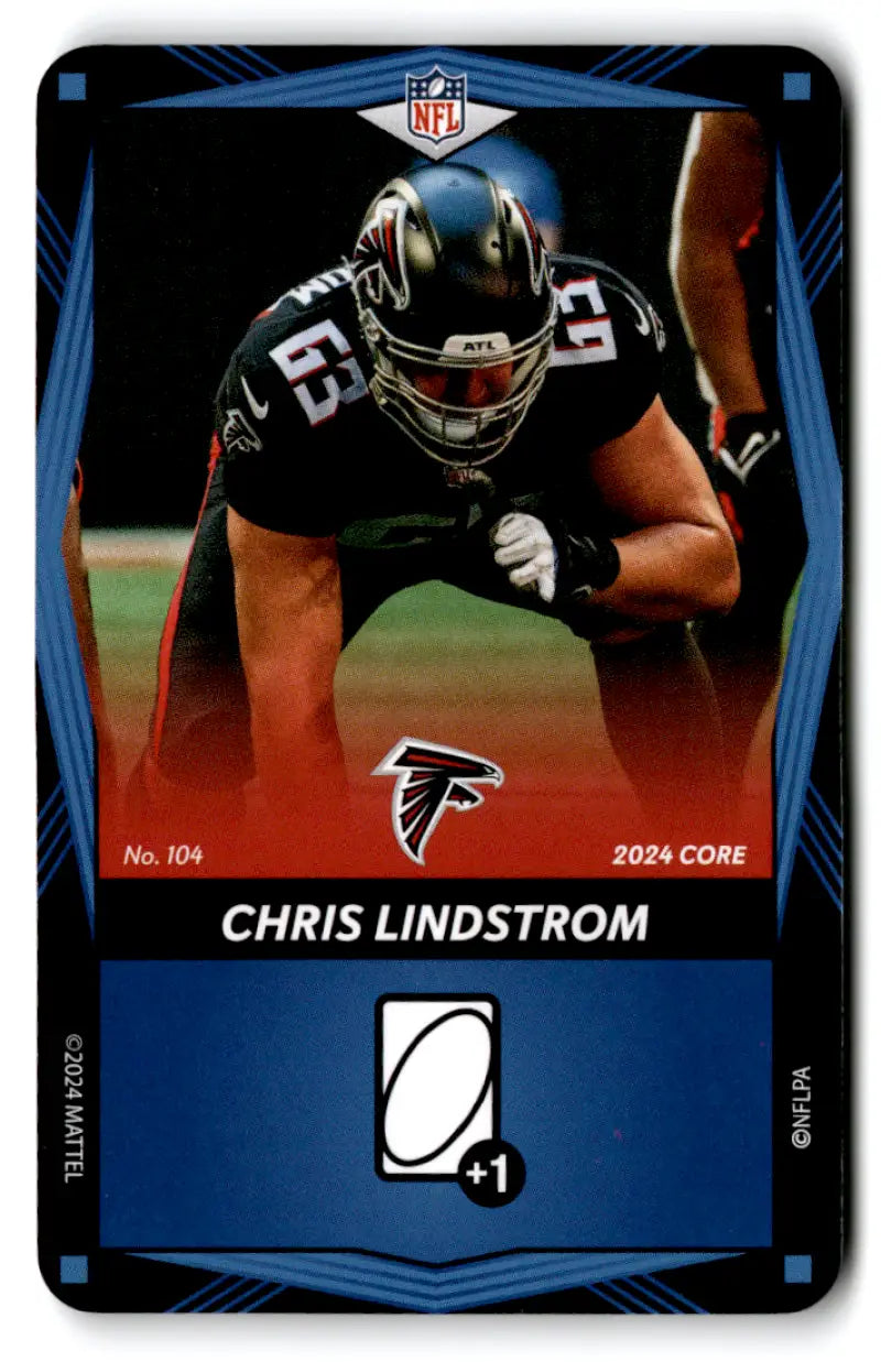 2024 UNO Elite Core Edition Blue #104 Chris Lindstrom NM Near Mint Falc ID:82712
