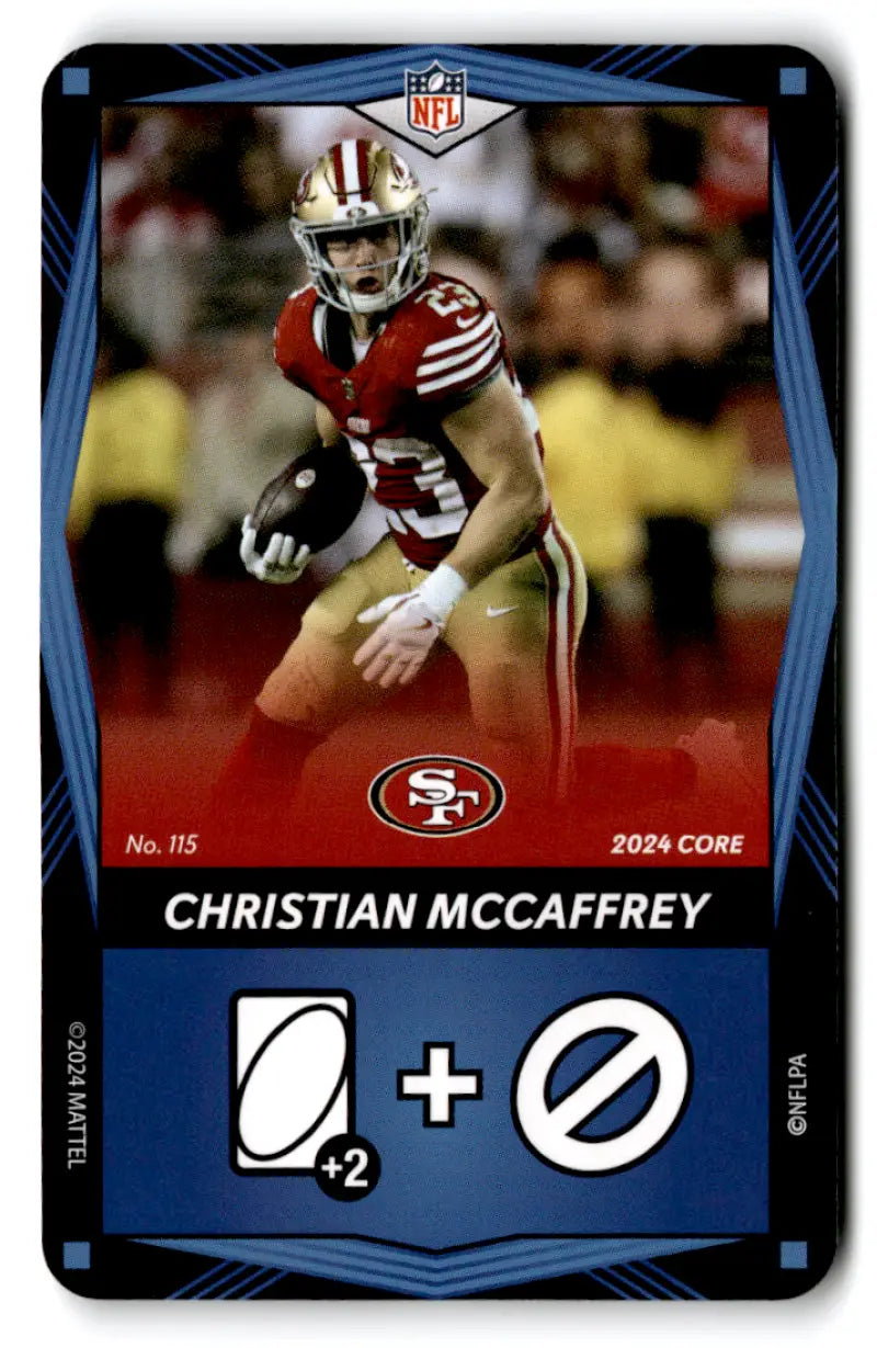 2024 UNO Elite Core Edition Blue #115 Christian McCaffrey NM Near Mint ID:82714
