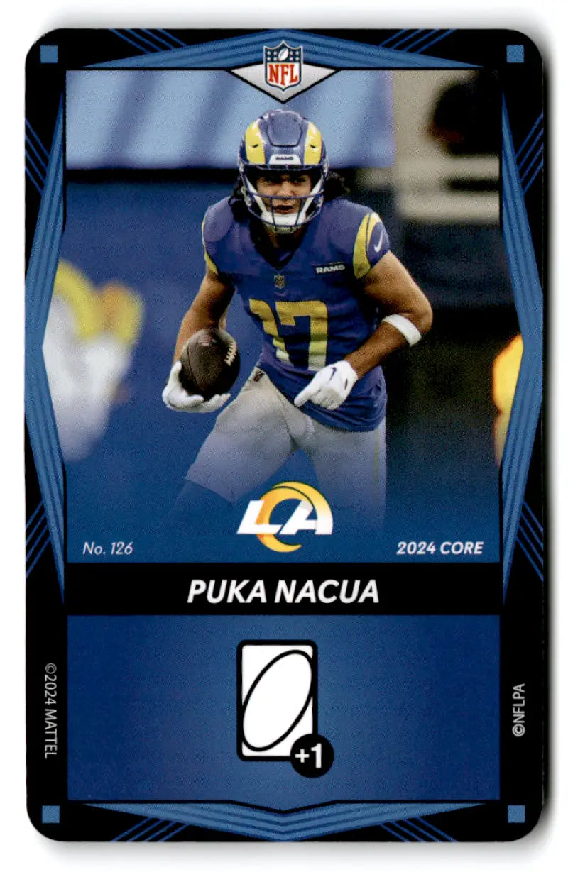2024 UNO Elite Core Edition Blue #126 Puka Nacua NM Near Mint Rams ID:82717
