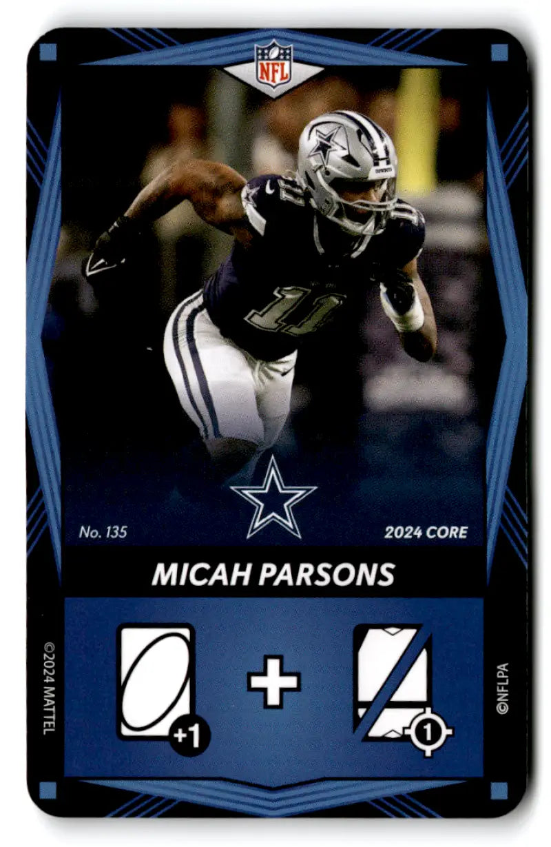 2024 UNO Elite Core Edition Blue #135 Micah Parsons NM Near Mint Cowboy ID:82718