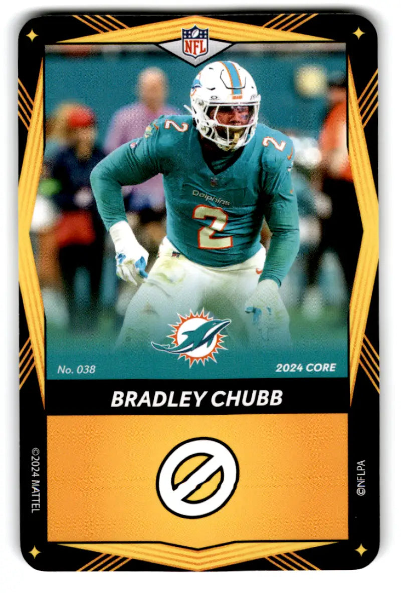 2024 UNO Elite Core Edition Yellow #38 Bradley Chubb NM Near Mint Dolph ID:82732